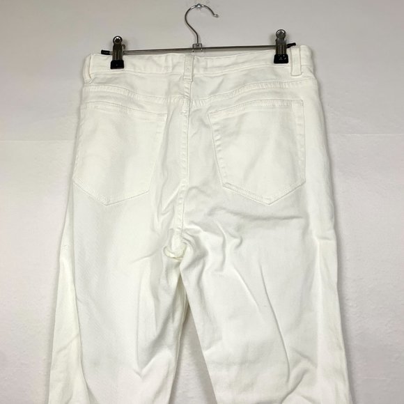 NEW Something Navy Nina Denim Slit Pants Jeans White 4 - Picture 9 of 11